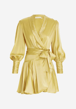 Silk wrap mini dress