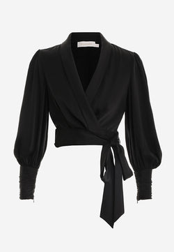 Silk wrap top