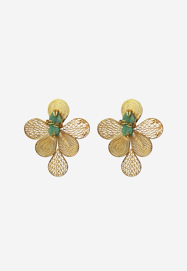 Gaia grapes emerald earrings