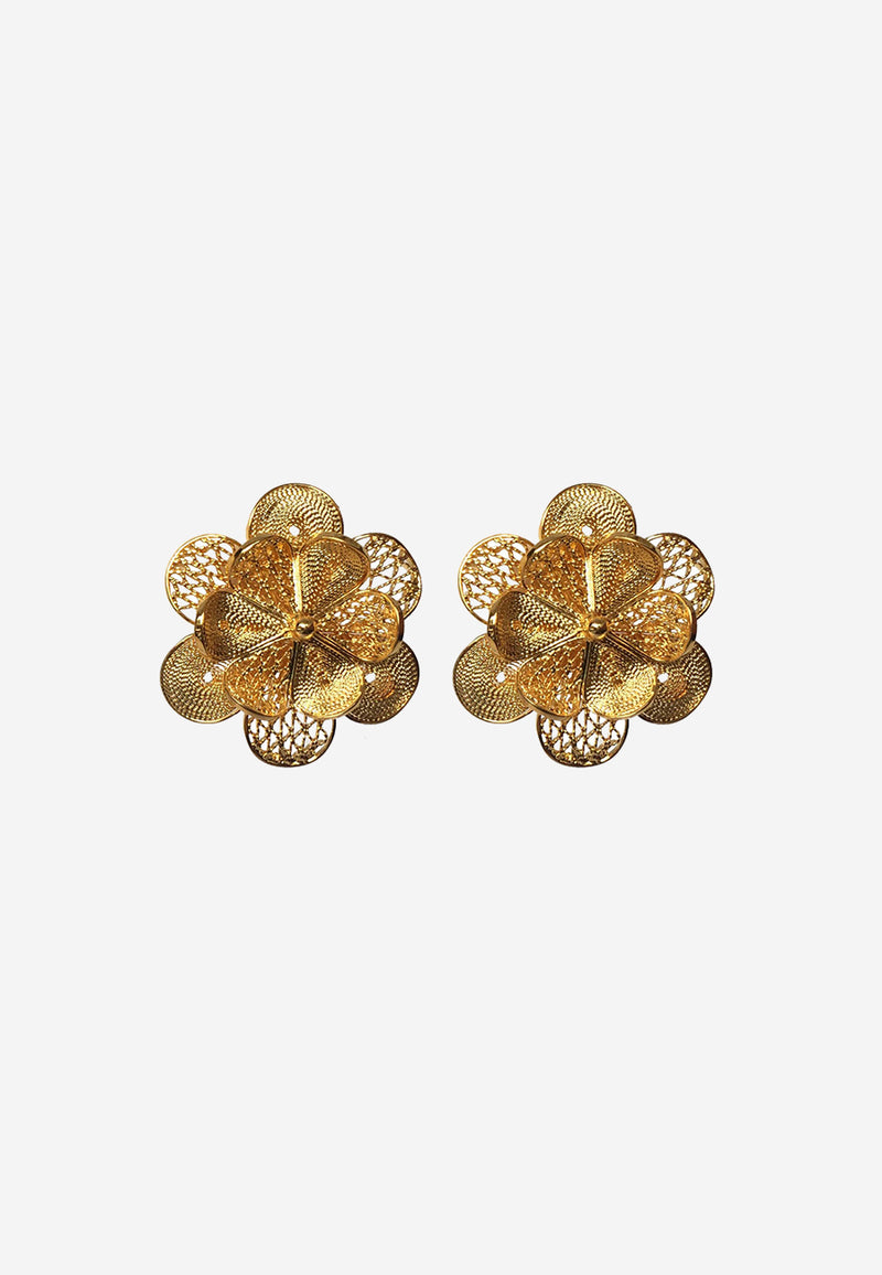Gaia rose earrings