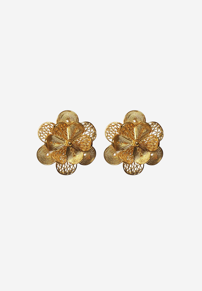 Gaia rose earrings