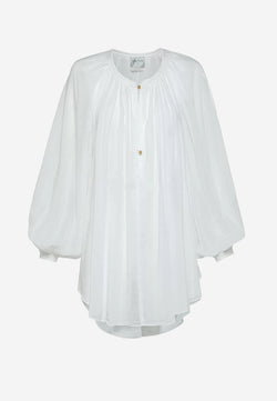 Cotton silk voile bohemian shirt