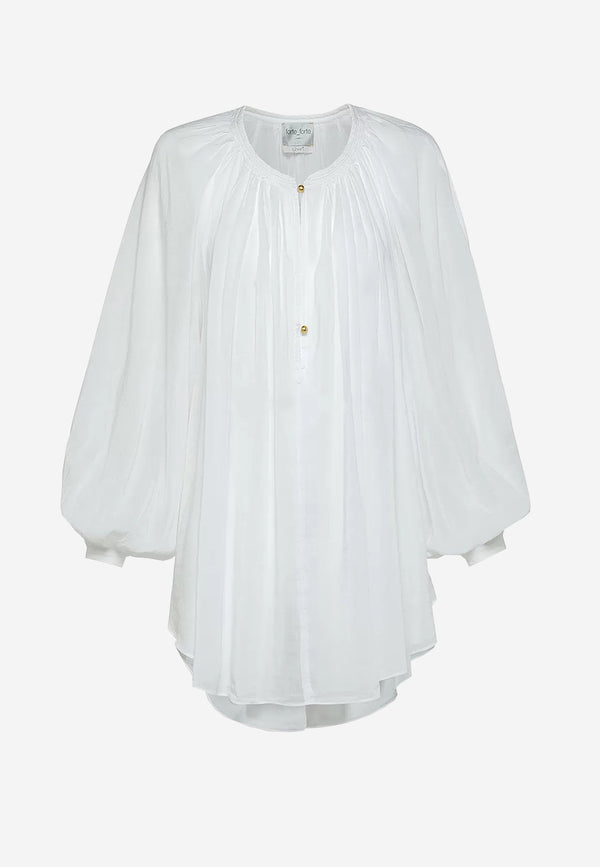 Cotton silk voile bohemian shirt