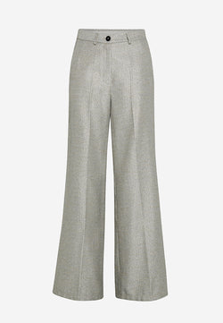 Lurex jacquard wide leg pants