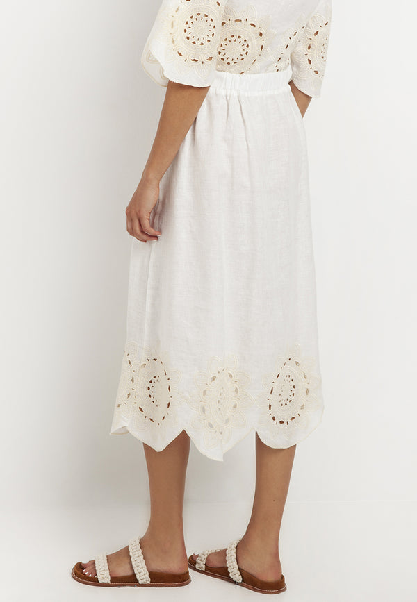 Linen flower skirt