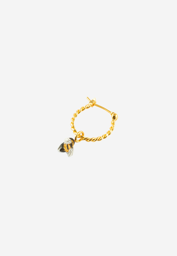 Bee mini hoop earring