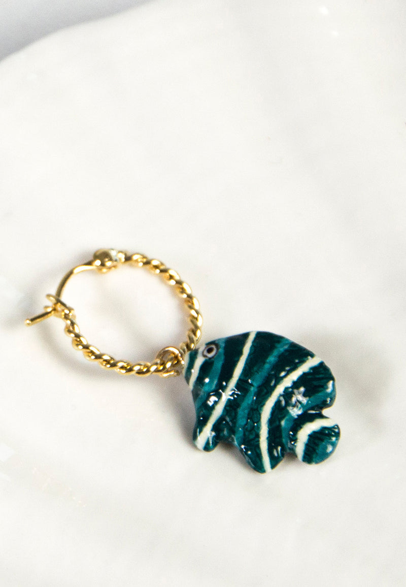 Fish mini hoop earring