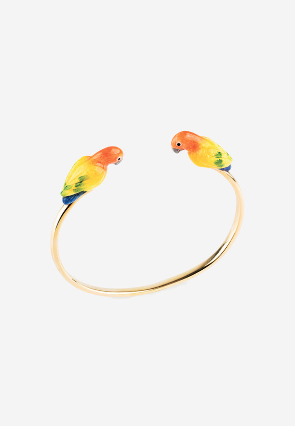 Yellow parrot face to face bracelet