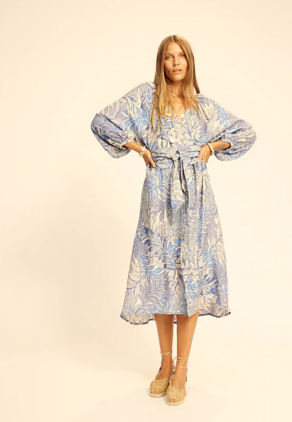 Alex midi dress with sash