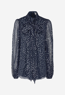 Tie neck blouse